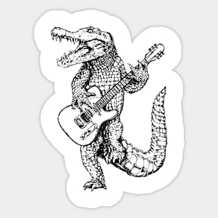 SEEMBO Alligator Playing Guitar Guitarist Musician Fun Band Sticker